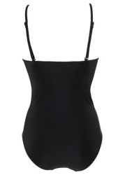 Pour Moi High Neck Mesh Insert Control Swimsuit