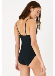 Accessorize Scallop Trim Shaping Swimsuit