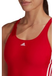 adidas Red 3 Stripe Swimsuit