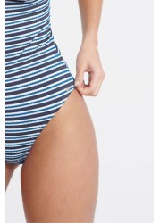 Superdry Edit Navy Blue Stripe Swimsuit