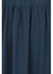 HotSquash Blue Roll Top Maxi Skirt