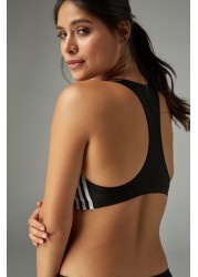 adidas Black Two Piece 3 Stripe Bikini