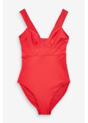 Accessorize Red Lexi Mesh Insert Slimming Suit