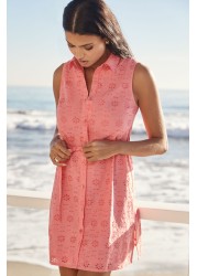 Lipsy Printed Sleeveless Shirt Dress Regular