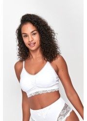 Anya Madsen White Claudette Comfort Non Wired Bra 2 Pack حزمة من 2 حمالة صدر