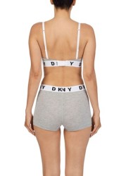 DKNY Grey Logo Wire Free Push Up Bra