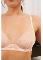 Non Pad Embroidered Plunge Bra