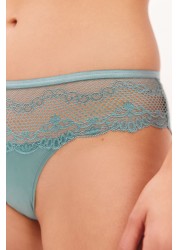 Microfibre And Lace Knickers Brazilian