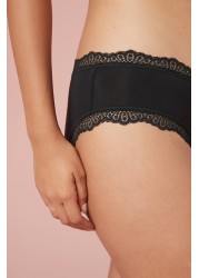 Modal And Lace Knickers 3 Pack Short