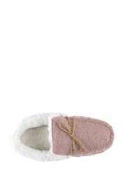 Totes Ladies Felt Moccasin Slippers