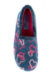 Lunar Blue Heart Full Slippers