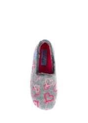 Lunar Grey Jolly Heart Full Slippers