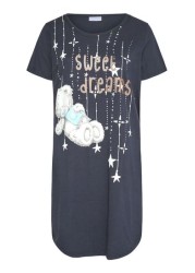 Yours Curve Tatty Teddy 'Sweet Dreams' Slogan Nightdress