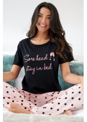 Pour Moi Sore Head Stay in Bed Cotton Jersey Pyjama Set