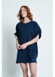 ELLE Navy Blue Loungewear Tie Detail Nightshirt