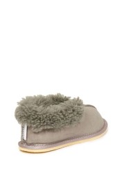 Celtic & Co. Ladies Grey Sheepskin Bootee Slippers