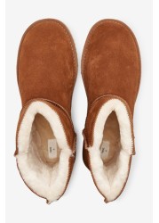 Suede Slipper Boots