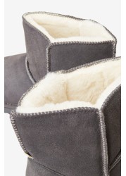 Suede Slipper Boots