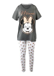 Brand Threads BCI Disney Minnie Mouse Grey Pyjamas