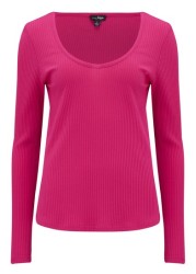 Pour Moi Rib Jersey Long Sleeve Top