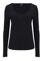 Pour Moi Rib Jersey Long Sleeve Top