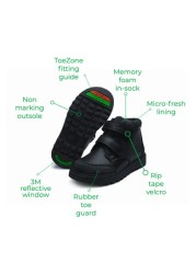 ToeZone Black Twin Strap Boots