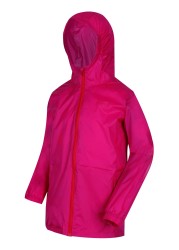 Regatta Pink Kids Pack It Waterproof & Breathable Puddle Jacket