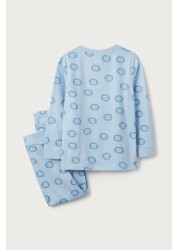 The White Company Blue Lion Print Pyjamas