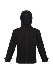 Regatta Junior Black Pulton Waterproof Jacket