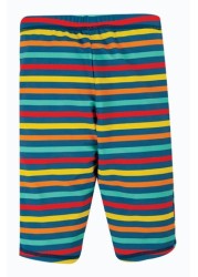 Frugi Blue UPF 50+ Rainbow Stripe Jammer Swim Shorts