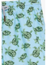 Trotters London Boys Blue Turtle Swimshorts