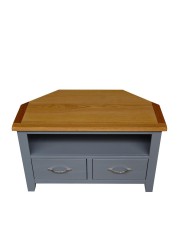 Harrogate MDF & Oak Corner TV Unit (80 x 44 x 48 cm, Small)