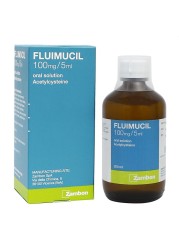 Fluimucil 100 mg/5 ml Oral Solution Raspberry Flavor 200 mL