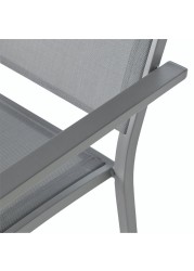 Batz Aluminum & Polyester Stackable Armchair GoodHome (560 x 600 x 860 mm)