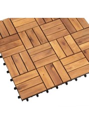 Acacia Floor 12-Slats Deck Tile