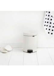 Brabantia NewIcon Pedal Bin (20.5 x 29.1 cm, 5 L, White)