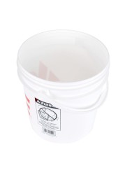 Ace Plastic Bucket (20 L, White/Red)