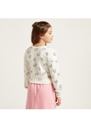 Sanrio All-Over Hello Kitty Print Sweatshirt with Long Sleeves