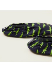 Alligator Printed Slip-On Footies