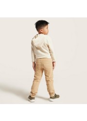 Juniors Textured Pants with Pockets and Drawstring