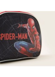 Spider-Man Print Lunch Bag with Strap and Zip Closure