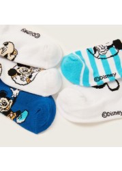 Disney Mickey Mouse Print Ankle Length Socks - Set of 5