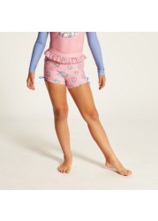 Disney Daffy Duck Print Rash Guard and Swim Shorts Set