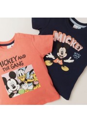 Disney Printed T-shirt with Short Sleeves - Set of 2