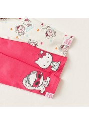 Sanrio Printed Leggings with Elasticised Waistband - Set of 2