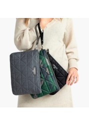 TWELVElittle Quilted Denim Pouch Diaper Bag