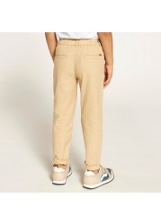 Eligo Solid Woven Pants with Drawstring Closure