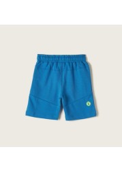 XYZ Solid Shorts with Drawstring Closure and Pockets