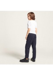 Juniors Solid Chinos with Pockets and Belt Loops