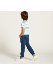 Juniors Solid Jeans with Pockets and Drawstring Closure